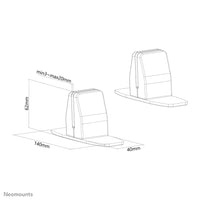 Neomounts NS-CLMPSTANDBLACK Klemmensatz für Schreibtisch (2 Stk) - max 8 kg