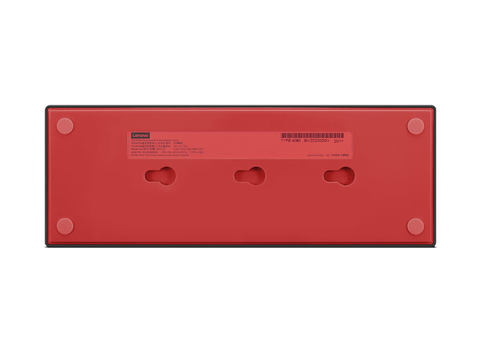 Lenovo 40B00300EU laptop-dockingstation & portreplikator Kabelgebunden Thunderbolt 4 Schwarz, Rot