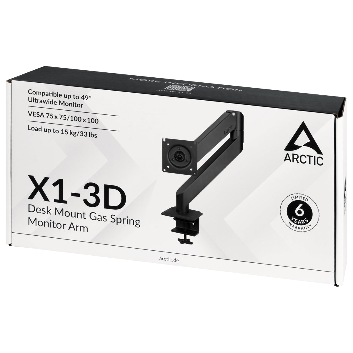 ARCTIC X1-3D - Monitorarm mit Gasfeder