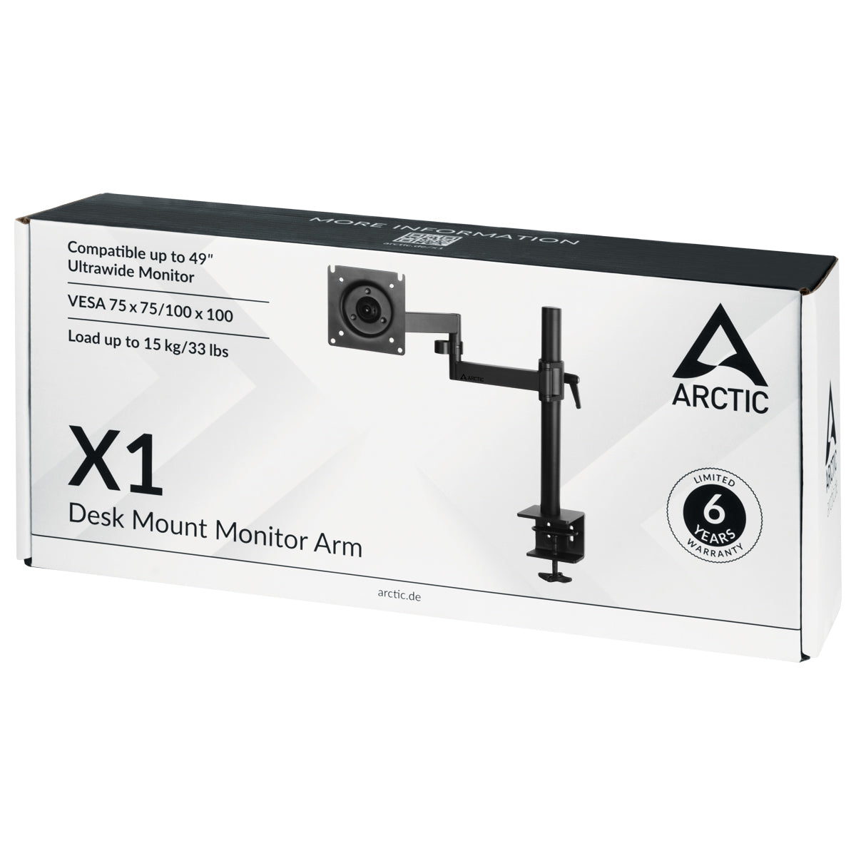 ARCTIC X1 - Monitorarm zur Befestigung am Schreibtisch