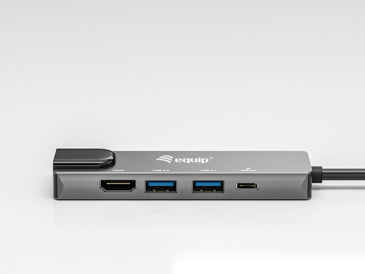 Equip USB-C 5-in-1-Multifunktionsadapter, HDMI, Gigabit LAN, USB 3.2 GEN1, 100W USB PD