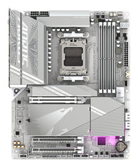 GIGABYTE X870 AORUS ELITE WIFI7 ICE Mainboard - Unterstützt AMD Ryzen 9000 CPUs, 16+2+2 Phasen Digitales VRM, bis zu 8200MHz DDR5 (OC), 3xPCIe 5.0 + 1xPCIe 4.0, Wi-Fi 7, 2.5GbE LAN, USB 4
