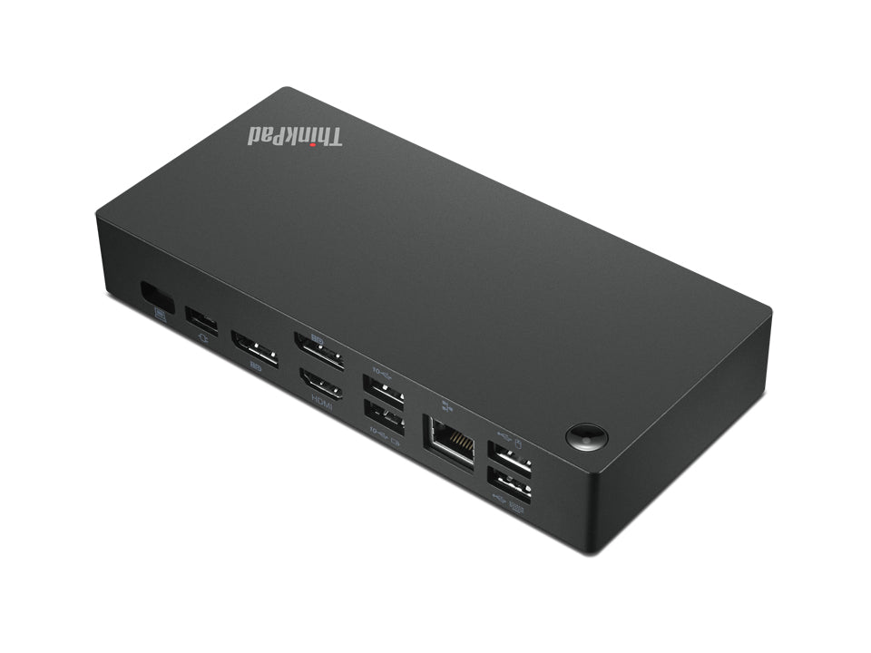 Lenovo 40AY0090UK laptop-dockingstation & portreplikator Kabelgebunden USB 3.2 Gen 1 (3.1 Gen 1) Type-C Schwarz