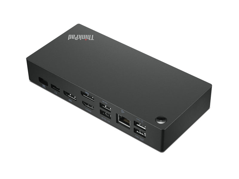 Lenovo 40AY0090UK laptop-dockingstation & portreplikator Kabelgebunden USB 3.2 Gen 1 (3.1 Gen 1) Type-C Schwarz