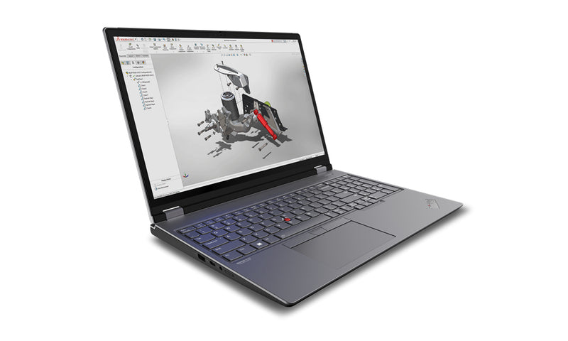 Lenovo ThinkPad P16 Gen 2 Intel® Core™ i9 i9-13980HX Mobiler Arbeitsplatz 40,6 cm (16") WQXGA 32 GB DDR5-SDRAM 1 TB SSD NVIDIA RTX 4000 Ada Wi-Fi 6E (802.11ax) Windows 11 Pro Deutsch Grau, Schwarz