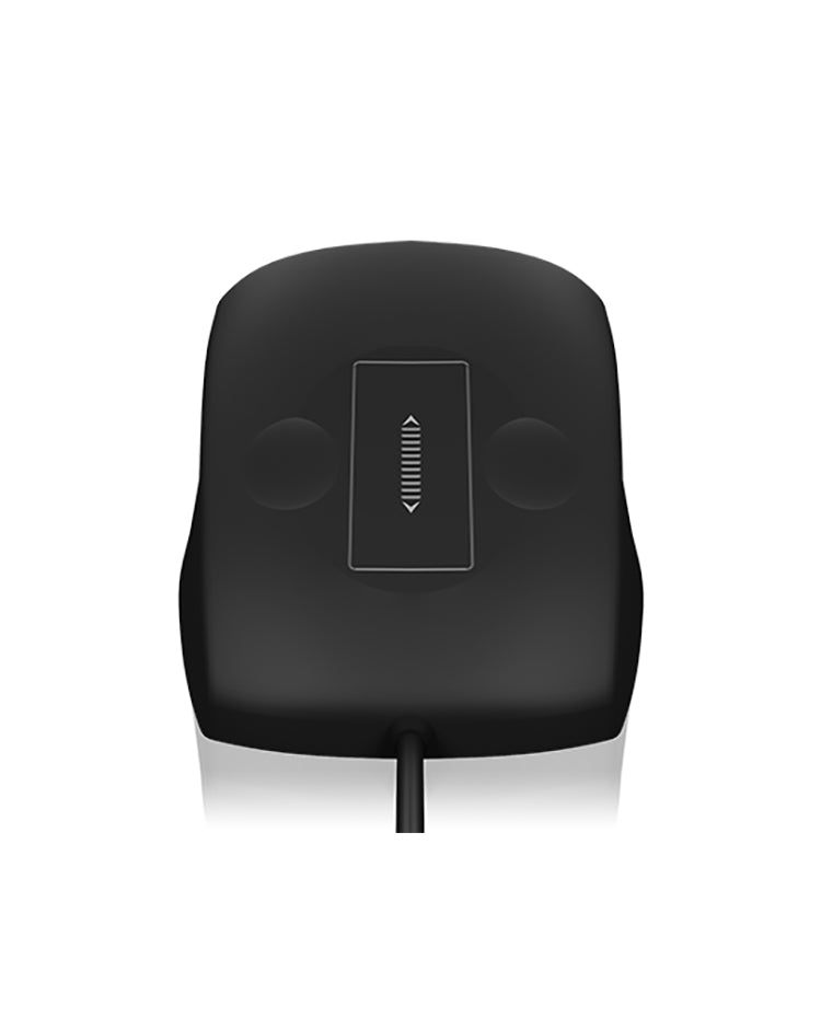 KeySonic KSM-5030M-B, Wasserdichte Maus, Silikone, Wasserdicht IP68, Scrollen mit Touchsensor, USB 1,8 m, schwarz