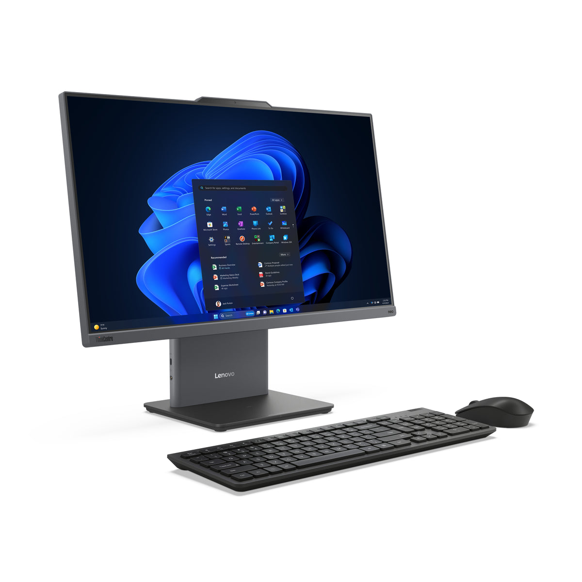 Lenovo ThinkCentre neo 50a 24 Gen 5 Intel Core 7 240H 60,5 cm (23.8") 1920 x 1080 Pixel All-in-One-PC 32 GB DDR5-SDRAM 1 TB SSD Windows 11 Pro Wi-Fi 6 (802.11ax) Grau