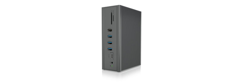ICY BOX IB-DK2262AC, USB 3.2 Gen 1 Notebook DockingStation, USB 3.2 Gen 1 auf: 6x USB 3.2 Gen 1+2x HDMI®+1x GigabitLAN + Audio + Charger