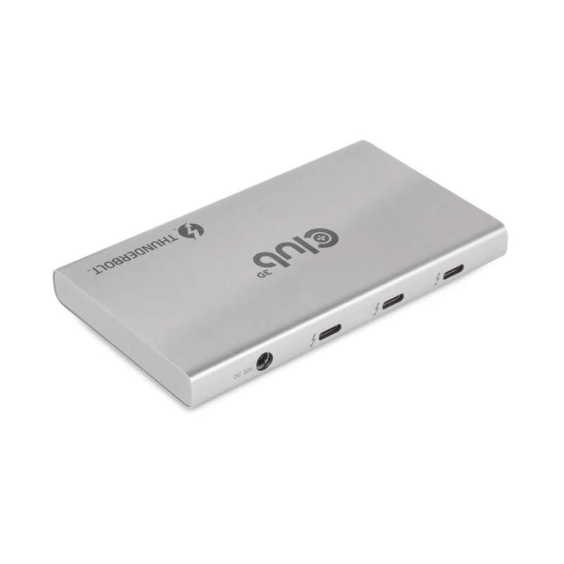 CLUB3D Certified Thunderbolt™4 Tragbarer 5-in-1-Hub mit Smart Power