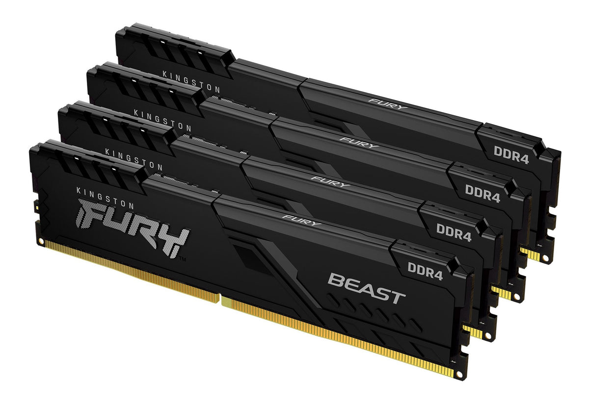 Kingston Technology FURY Beast 64GB 3200MT/s DDR4 CL16 DIMM (4er-Kit) 1Gx8 Black