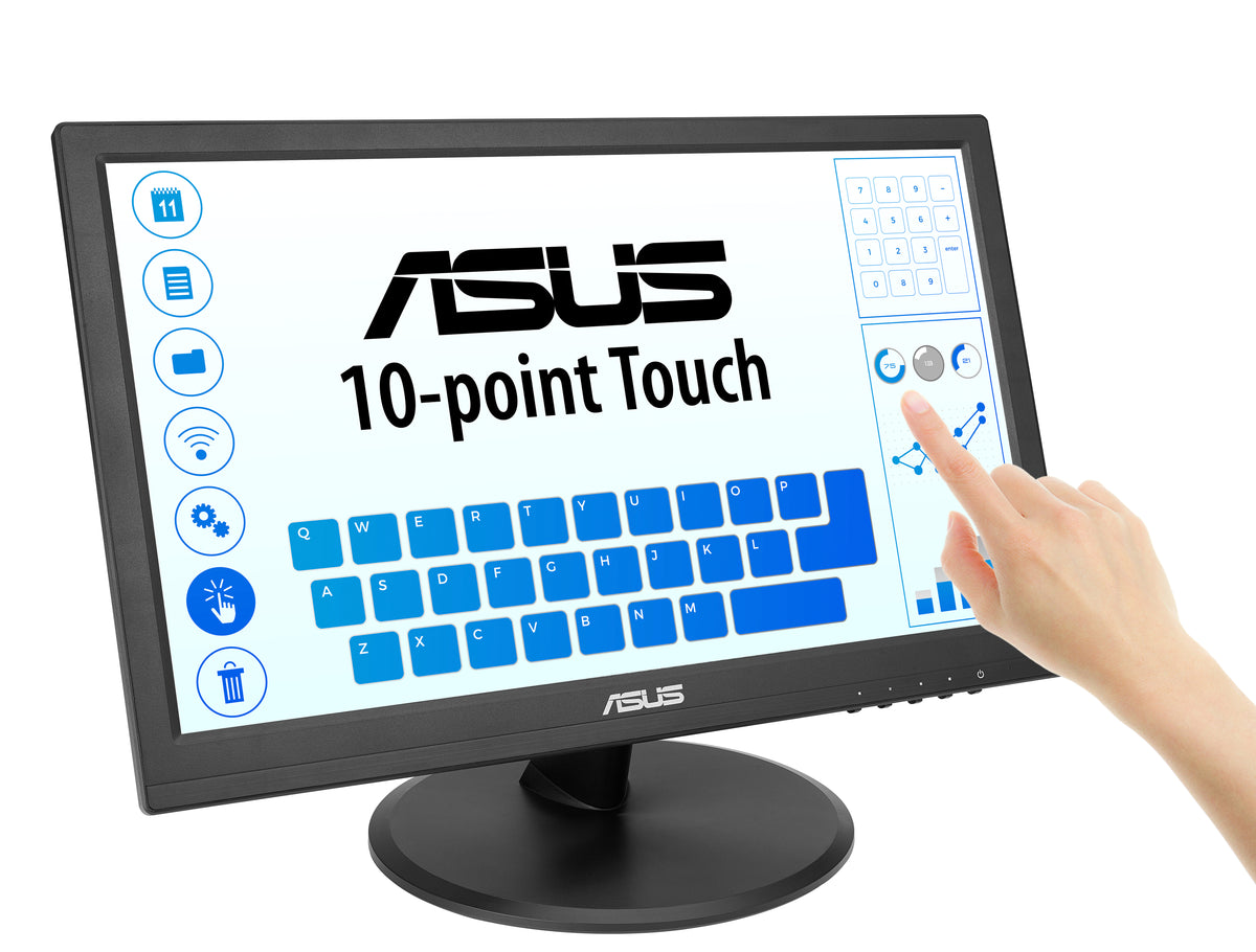 ASUS Touch VT169HE Computerbildschirm 39,6 cm (15.6") 1920 x 1080 Pixel Full HD LED Touchscreen Tisch Schwarz