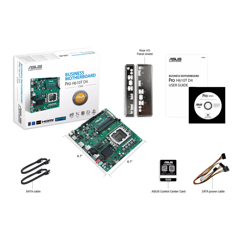 ASUS Pro H610T D4-CSM Intel H610 LGA 1700 Thin Mini ITX