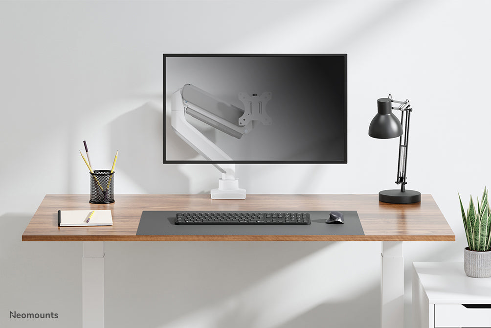 Neomounts DS70-450WH1 Monitorarm 17-42" - Gasfeder - Topfix - 180°-Stopp