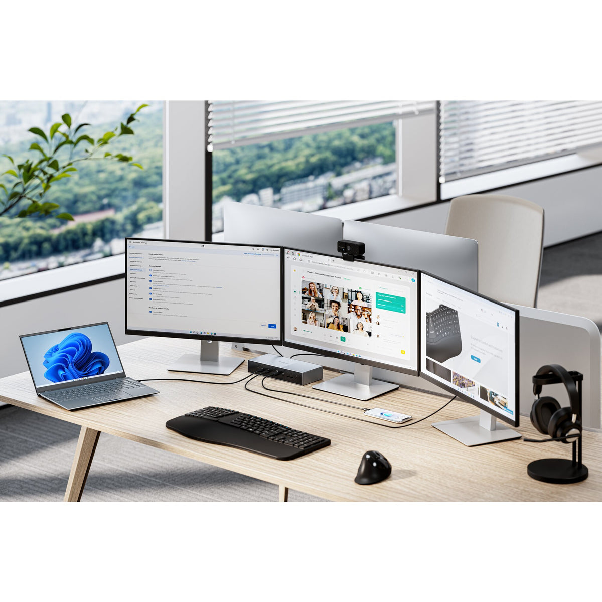 Kensington SD5000T5 EQ Thunderbolt 5 Triple 4K Dockingstation mit 140 W PD - Windows/macOS