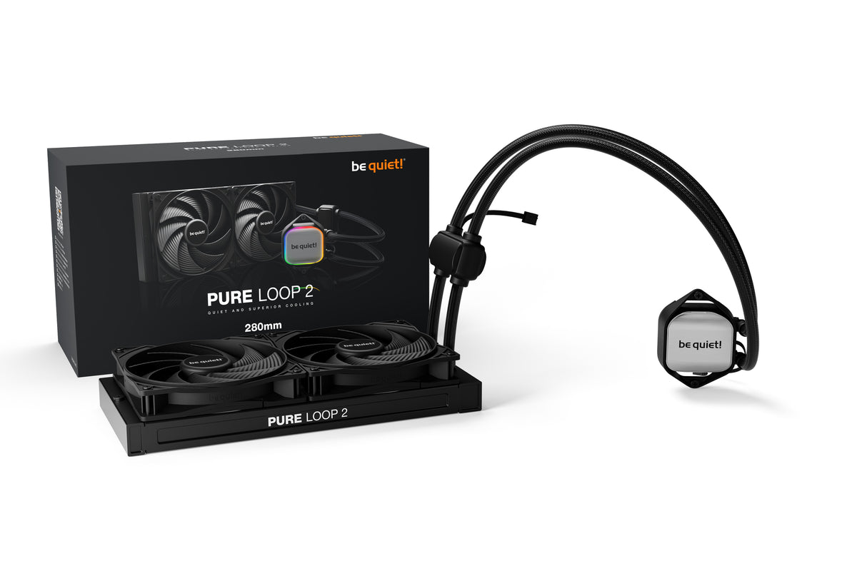 be quiet! Pure Loop 2 | 280mm Prozessor All-in-One-Flüssigkeitskühler 14 cm Schwarz 1 Stück(e)