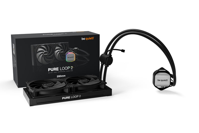 be quiet! Pure Loop 2 | 280mm Prozessor All-in-One-Flüssigkeitskühler 14 cm Schwarz 1 Stück(e)