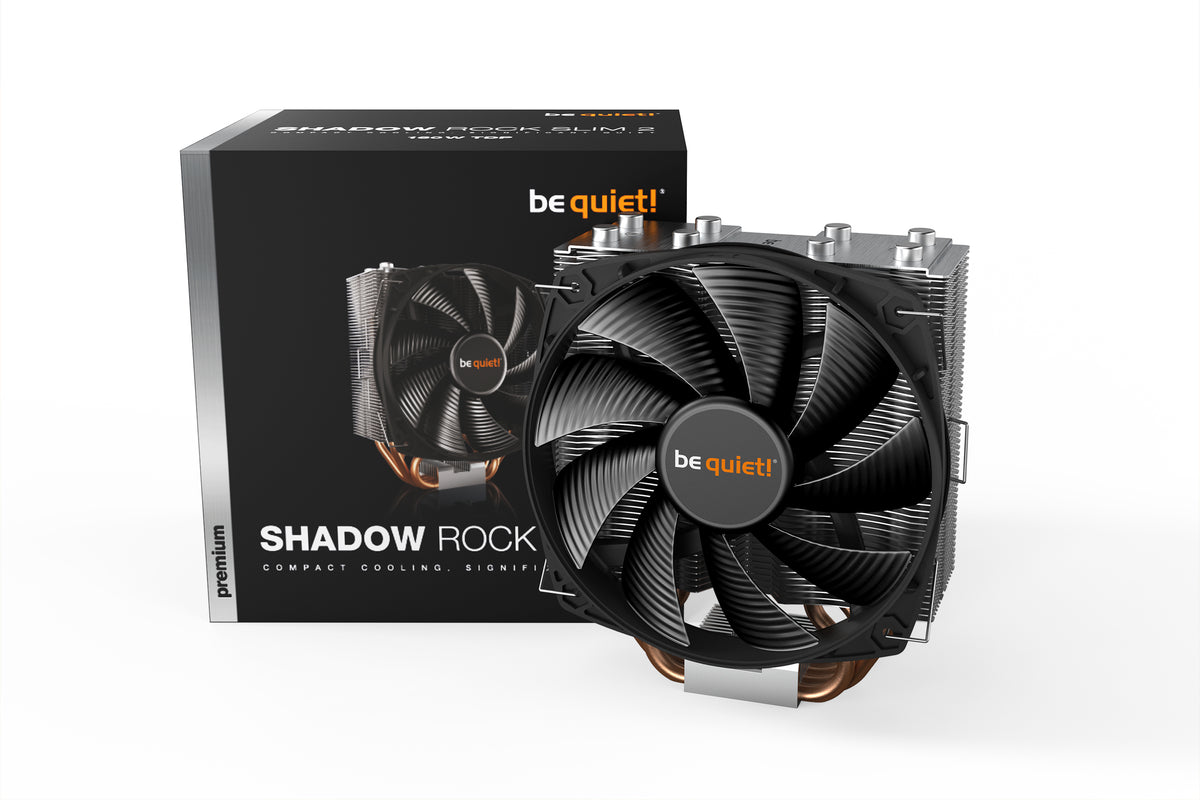 be quiet! SHADOW ROCK SLIM 2 Prozessor Kühler 13,5 cm Aluminium, Schwarz, Kupfer 1 Stück(e)