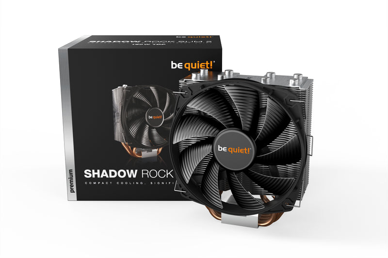 be quiet! SHADOW ROCK SLIM 2 Prozessor Kühler 13,5 cm Aluminium, Schwarz, Kupfer 1 Stück(e)