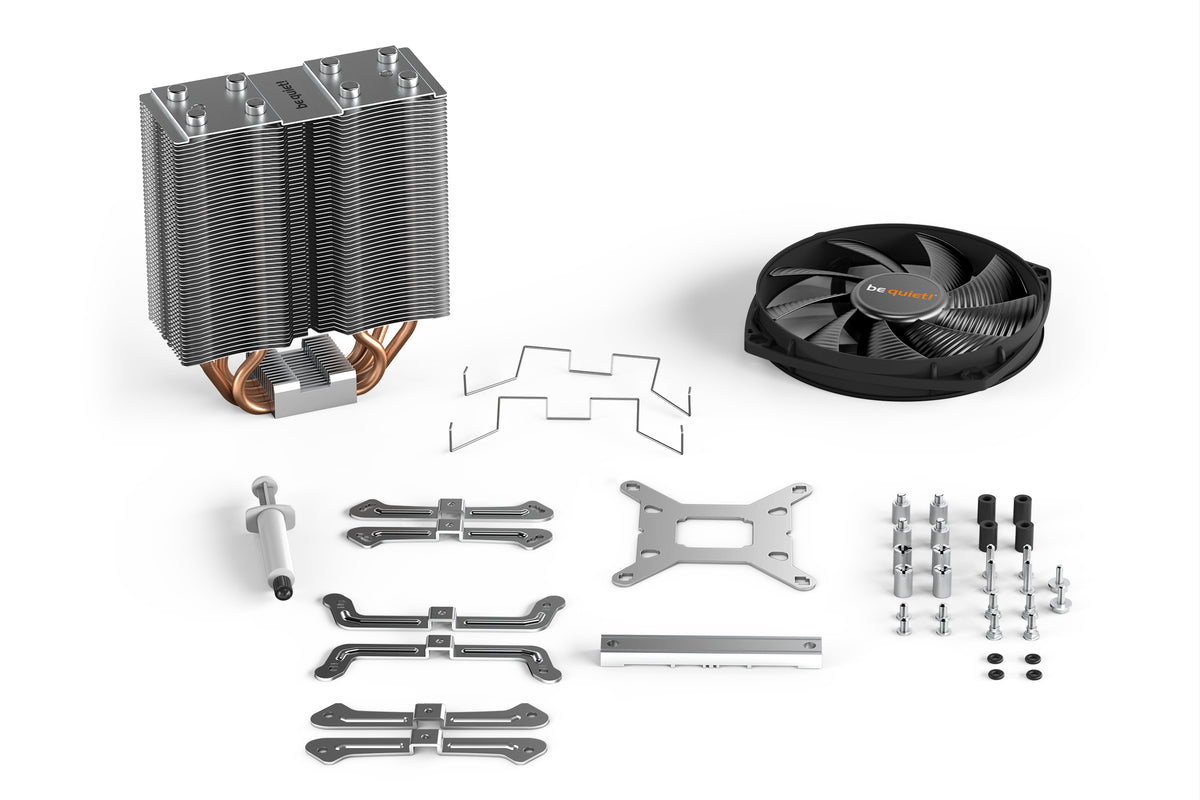 be quiet! SHADOW ROCK SLIM 2 Prozessor Kühler 13,5 cm Aluminium, Schwarz, Kupfer 1 Stück(e)