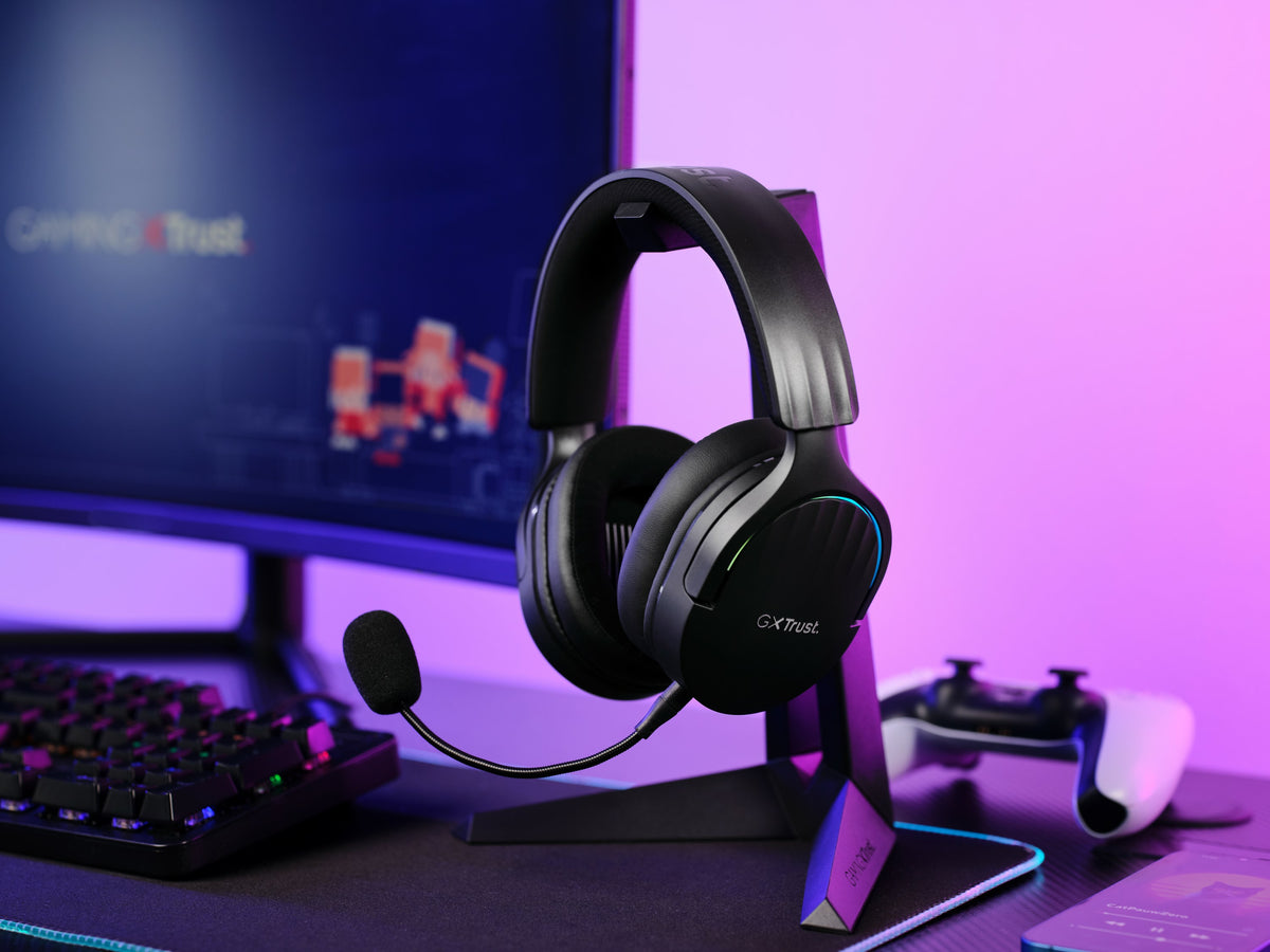 Trust GXT 491 Fayzo Kopfhörer Verkabelt & Kabellos Kopfband Gaming USB Typ-C Bluetooth Schwarz