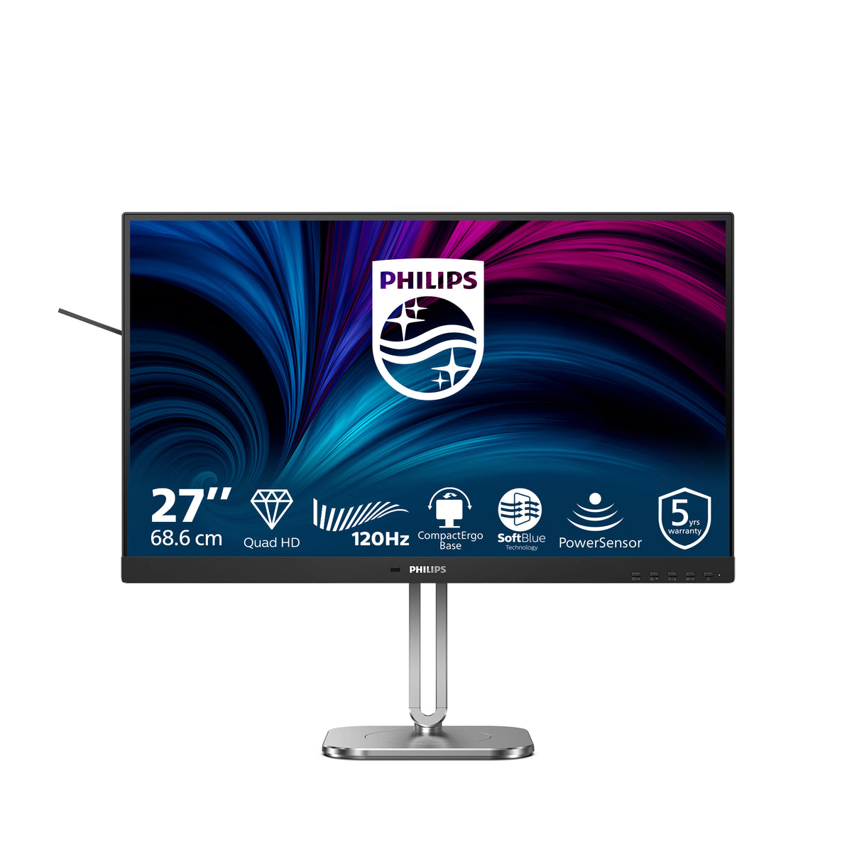 Philips 4000 series 27B2N4500/00 Computerbildschirm 68,6 cm (27") 2560 x 1440 Pixel Quad HD LCD Grau