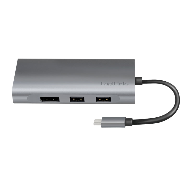 LogiLink UA0382 laptop-dockingstation & portreplikator Kabelgebunden USB 3.2 Gen 1 (3.1 Gen 1) Type-C Silber