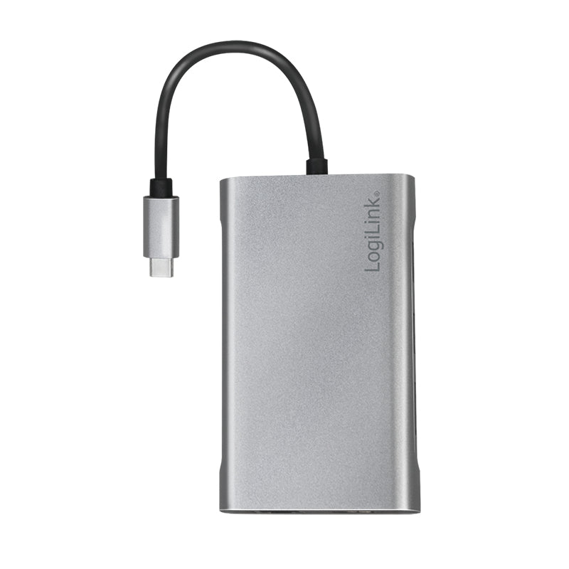 LogiLink UA0382 laptop-dockingstation & portreplikator Kabelgebunden USB 3.2 Gen 1 (3.1 Gen 1) Type-C Silber