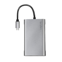LogiLink UA0382 laptop-dockingstation & portreplikator Kabelgebunden USB 3.2 Gen 1 (3.1 Gen 1) Type-C Silber