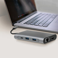 LogiLink UA0382 laptop-dockingstation & portreplikator Kabelgebunden USB 3.2 Gen 1 (3.1 Gen 1) Type-C Silber