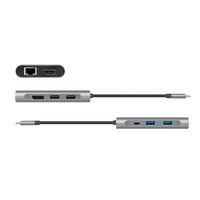 LogiLink UA0382 laptop-dockingstation & portreplikator Kabelgebunden USB 3.2 Gen 1 (3.1 Gen 1) Type-C Silber