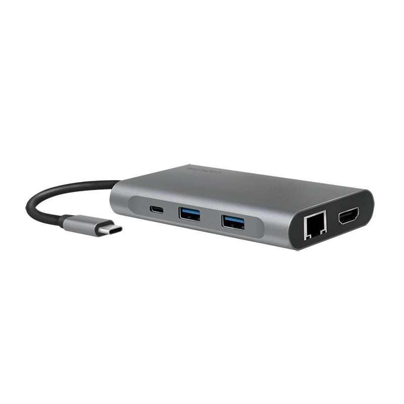 LogiLink UA0382 laptop-dockingstation & portreplikator Kabelgebunden USB 3.2 Gen 1 (3.1 Gen 1) Type-C Silber