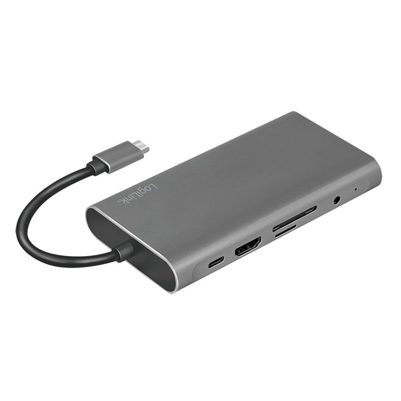 LogiLink UA0383 laptop-dockingstation & portreplikator Kabelgebunden USB 3.2 Gen 1 (3.1 Gen 1) Type-C Silber