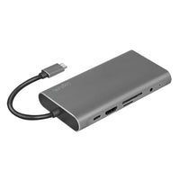 LogiLink UA0383 laptop-dockingstation & portreplikator Kabelgebunden USB 3.2 Gen 1 (3.1 Gen 1) Type-C Silber