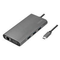 LogiLink UA0383 laptop-dockingstation & portreplikator Kabelgebunden USB 3.2 Gen 1 (3.1 Gen 1) Type-C Silber
