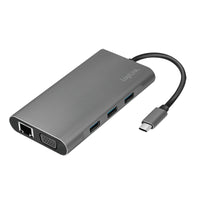 LogiLink UA0383 laptop-dockingstation & portreplikator Kabelgebunden USB 3.2 Gen 1 (3.1 Gen 1) Type-C Silber