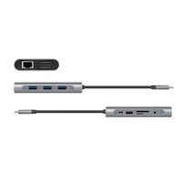 LogiLink UA0383 laptop-dockingstation & portreplikator Kabelgebunden USB 3.2 Gen 1 (3.1 Gen 1) Type-C Silber