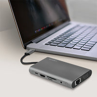LogiLink UA0383 laptop-dockingstation & portreplikator Kabelgebunden USB 3.2 Gen 1 (3.1 Gen 1) Type-C Silber