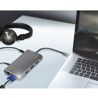 LogiLink UA0383 laptop-dockingstation & portreplikator Kabelgebunden USB 3.2 Gen 1 (3.1 Gen 1) Type-C Silber
