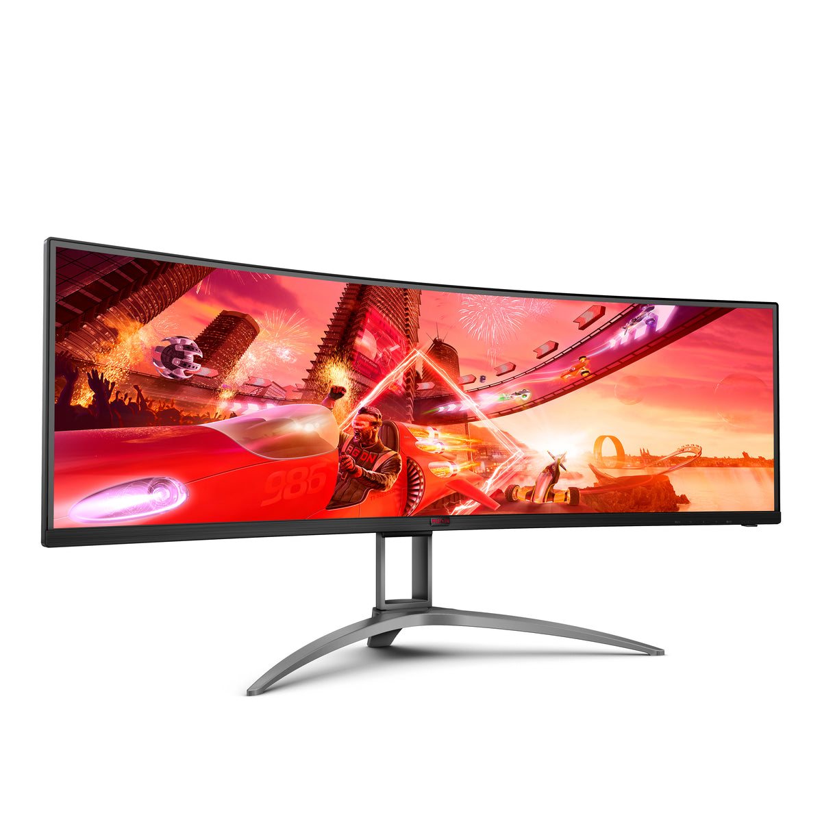 AOC AG493QCX Computerbildschirm 124 cm (48.8") 3840 x 1080 Pixel Double Full HD LED Schwarz