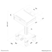 Neomounts MED-M100 Medizinischer mobiler Arbeitsplatz -17" - Gasfeder - abschließbar