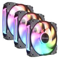 COUGAR Gehäuse Lüfter Apolar 120 ARGB, Reverse Blade, Schwarz (3 in one Package)
