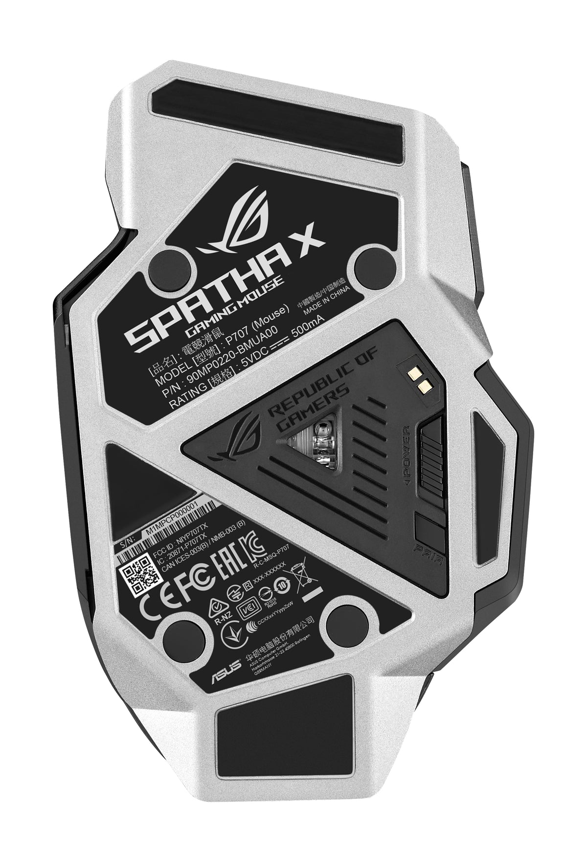 ASUS ROG Spatha X Maus Gaming rechts RF Wireless + USB Type-C Optisch 19000 DPI