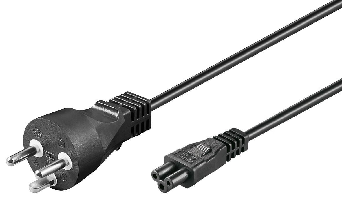 Microconnect PE120805 Stromkabel Schwarz 0,5 m Netzstecker Typ K C5-Koppler
