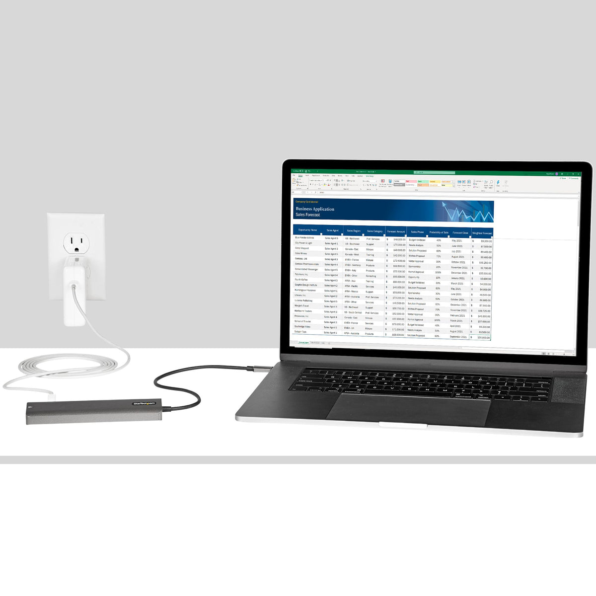 StarTech.com USB-C Multiport Adapter - USB-C auf 4K 60Hz HDMI 2.0, 100W Power Delivery Pass-through, SD/MicroSD, 2 Port USB 3.0 Hub, GbE - USB-C Mini Dock - 30cm langes angeschlossenes Kabel