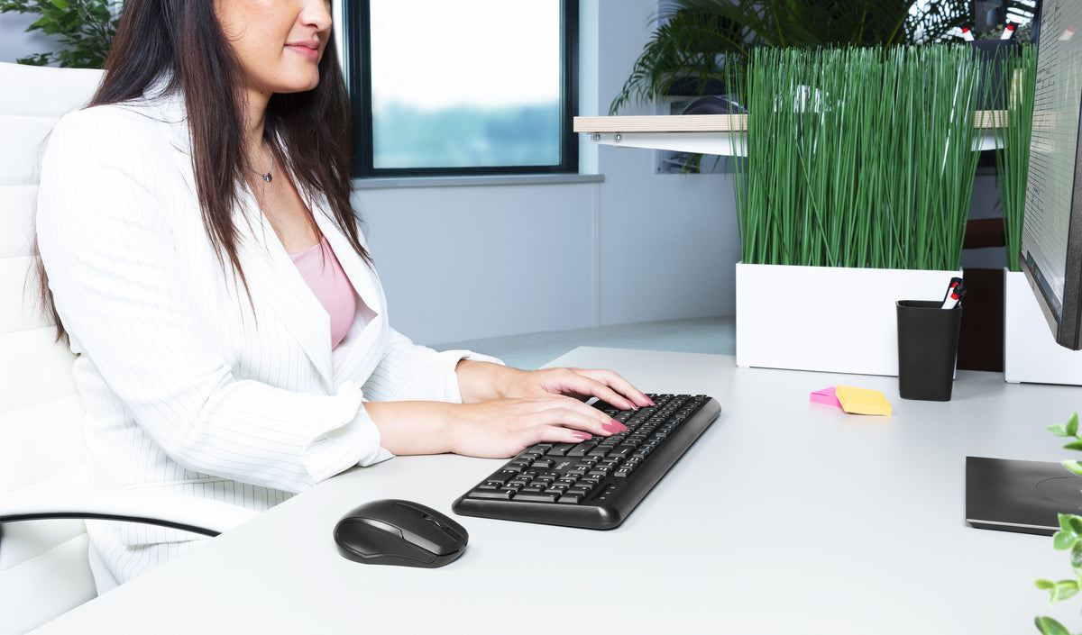 Trust TKM-350 Tastatur Maus enthalten Büro RF Wireless QWERTZ Deutsch Schwarz