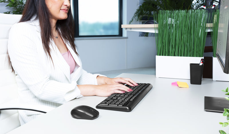 Trust TKM-350 Tastatur Maus enthalten Büro RF Wireless QWERTZ Deutsch Schwarz