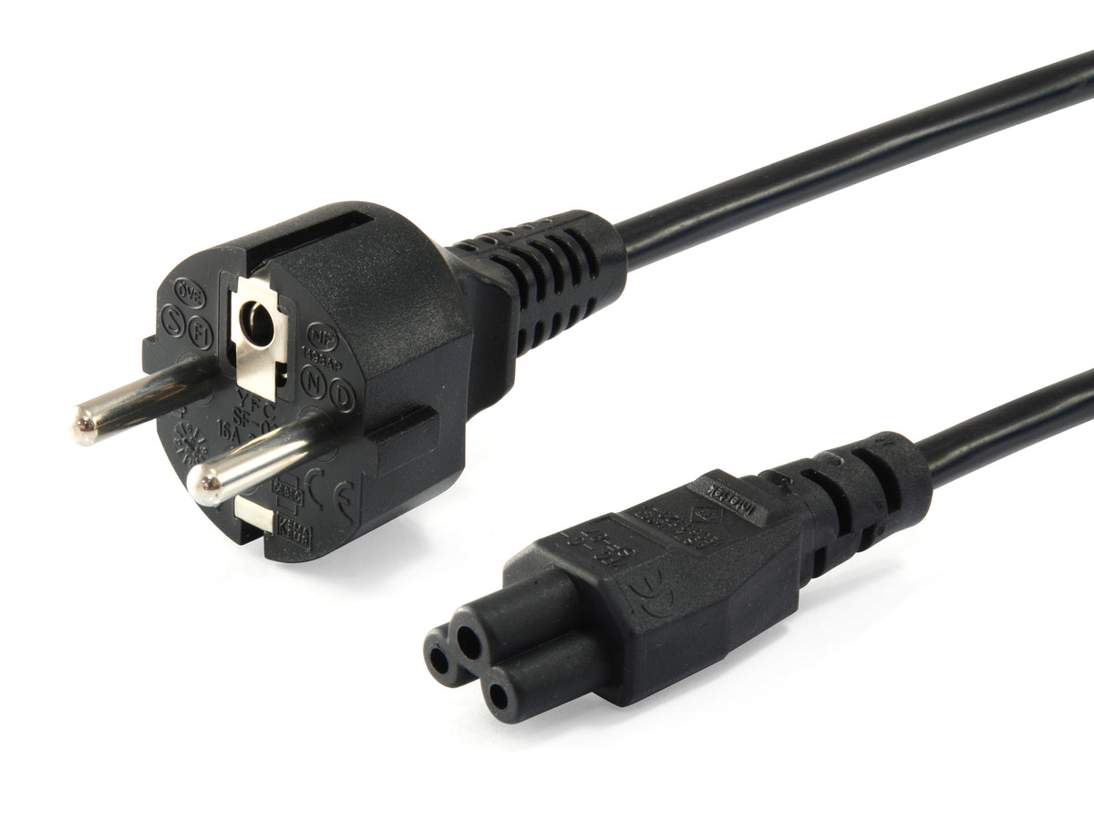 Equip Hochwertiges Netzkabel, C5 auf Schuko, 3.0m