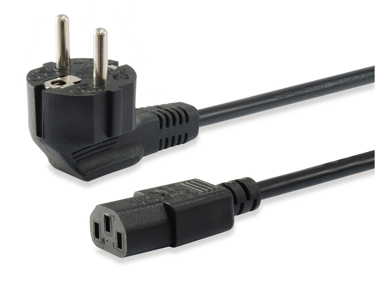 Equip Hochwertiges Netzkabel, C13 auf Schuko, 1.8m