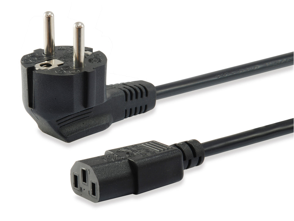 Equip Hochwertiges Netzkabel, C13 auf Schuko, 1.8m