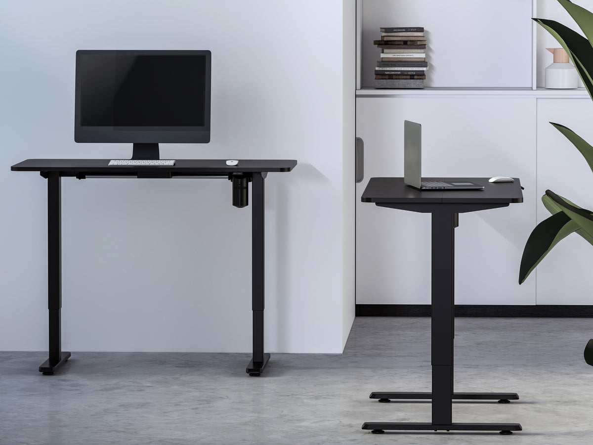 Equip ERGO Elektrisches-Sitz-Steh-Tischgestell, mit Tischplatte, schwarz